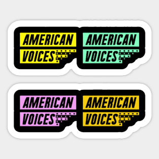 american voices colorful design Sticker